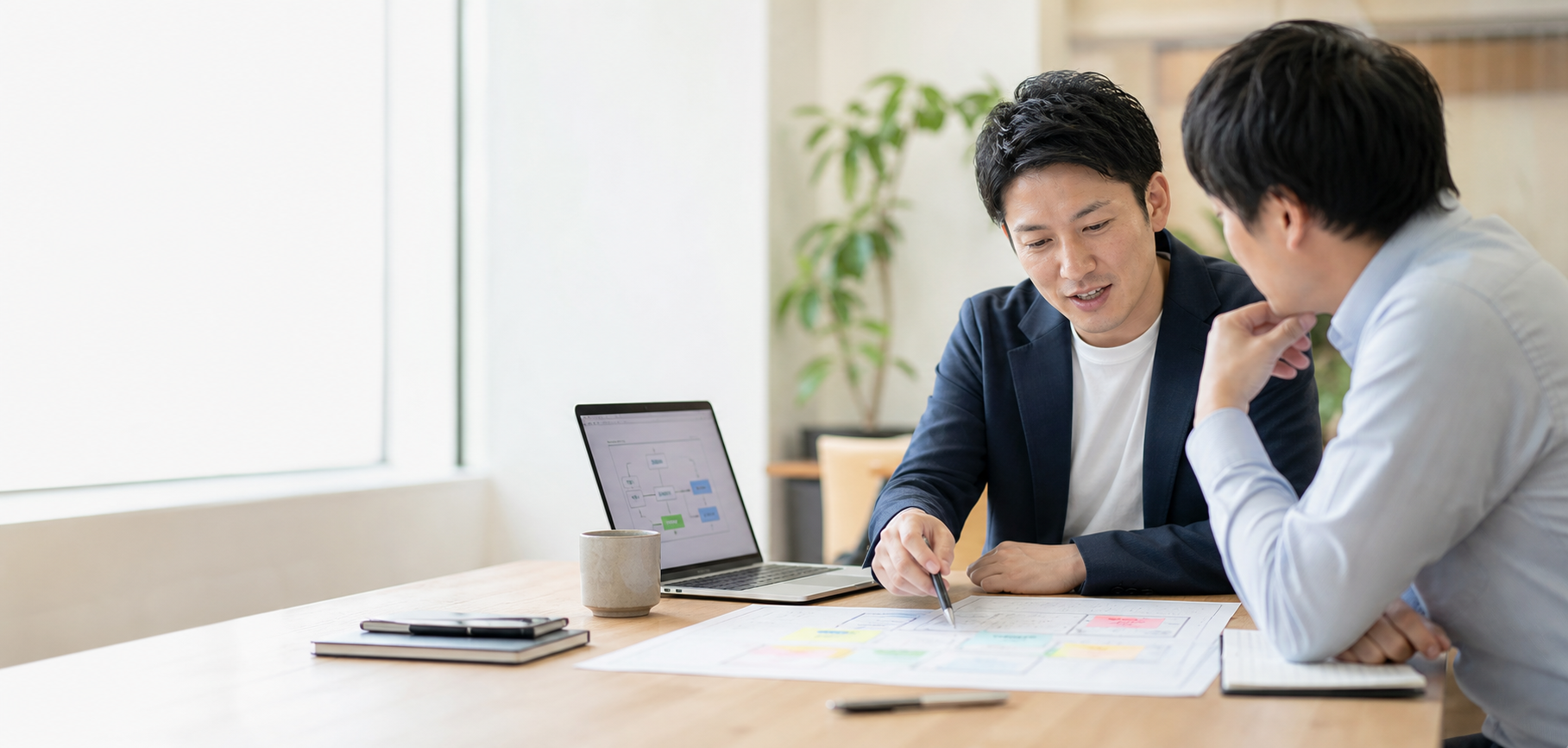 Consulting while reviewing workflow notes